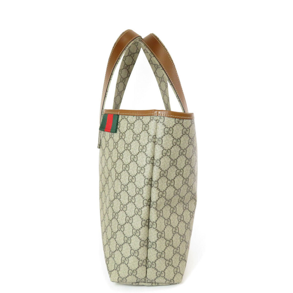 Gucci GG Supreme Sherry Line Tote Bag Brown - Picture 3 of 11